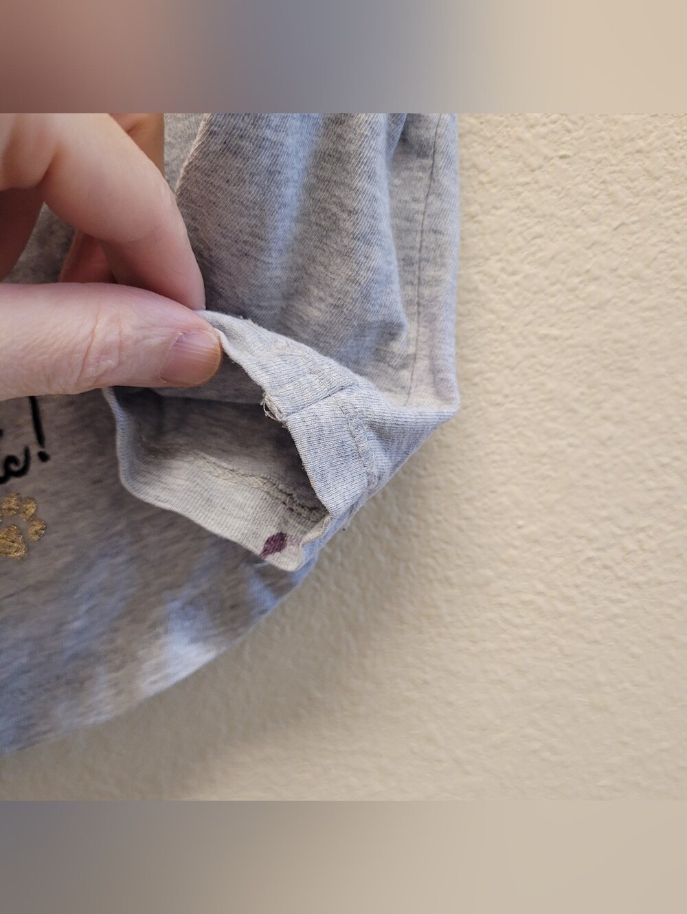 Gymboree Light Gray Long Sleeve Tee with Kitty Accents Size 6 - Picture 5 of 7
